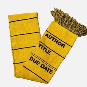 (SOLD) Yellow Library slip Card Scarf